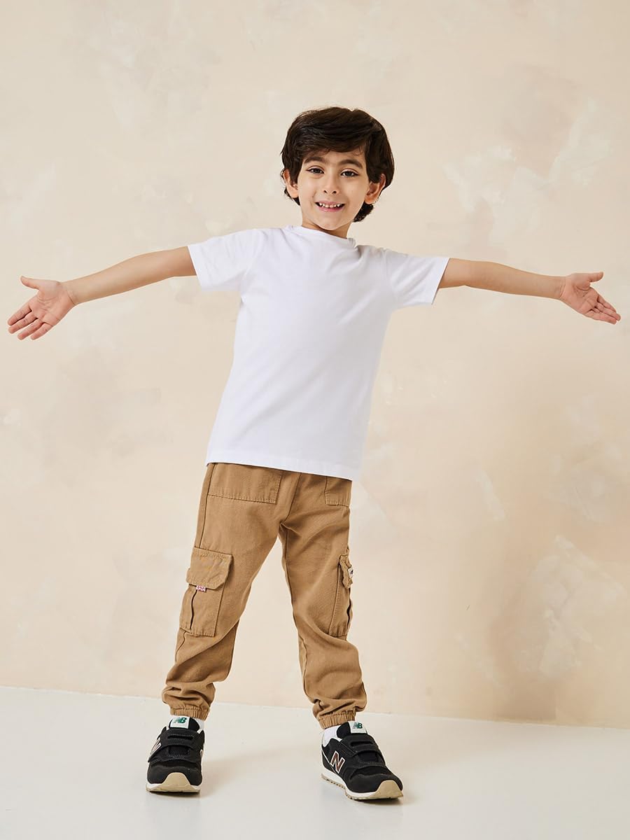 Styli Boys Solid Cotton T-Shirt 3 Styli Boys Solid Cotton T-Shirt - الصورة 3