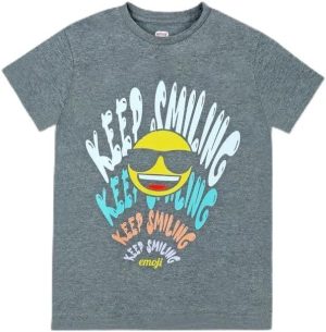 TRUCARE Boys Emoji Kids Boys Short Sleeves T-Shirt Western (pack of 1)