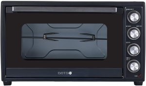 DOTS 60L Large Capacity Electric Oven with Grill 2000W, Super Fast Convection System, 100-250 Degree Temperature