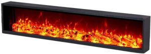 ZFDMDD Fireplace Electric Heater remote control analog electric fireplace built 3D panorama flame furnace core decorative design 120X18X36CM