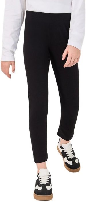 Styli Girls Solid Leggings with Elastic Waistband