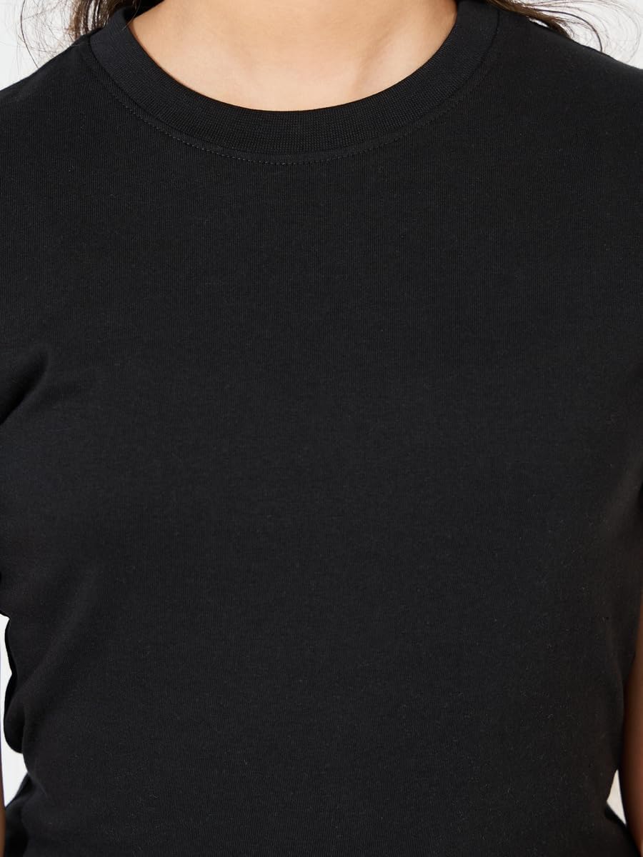 Styli Girls Solid Round Neck T-Shirt 4 Styli Girls Solid Round Neck T-Shirt - الصورة 4