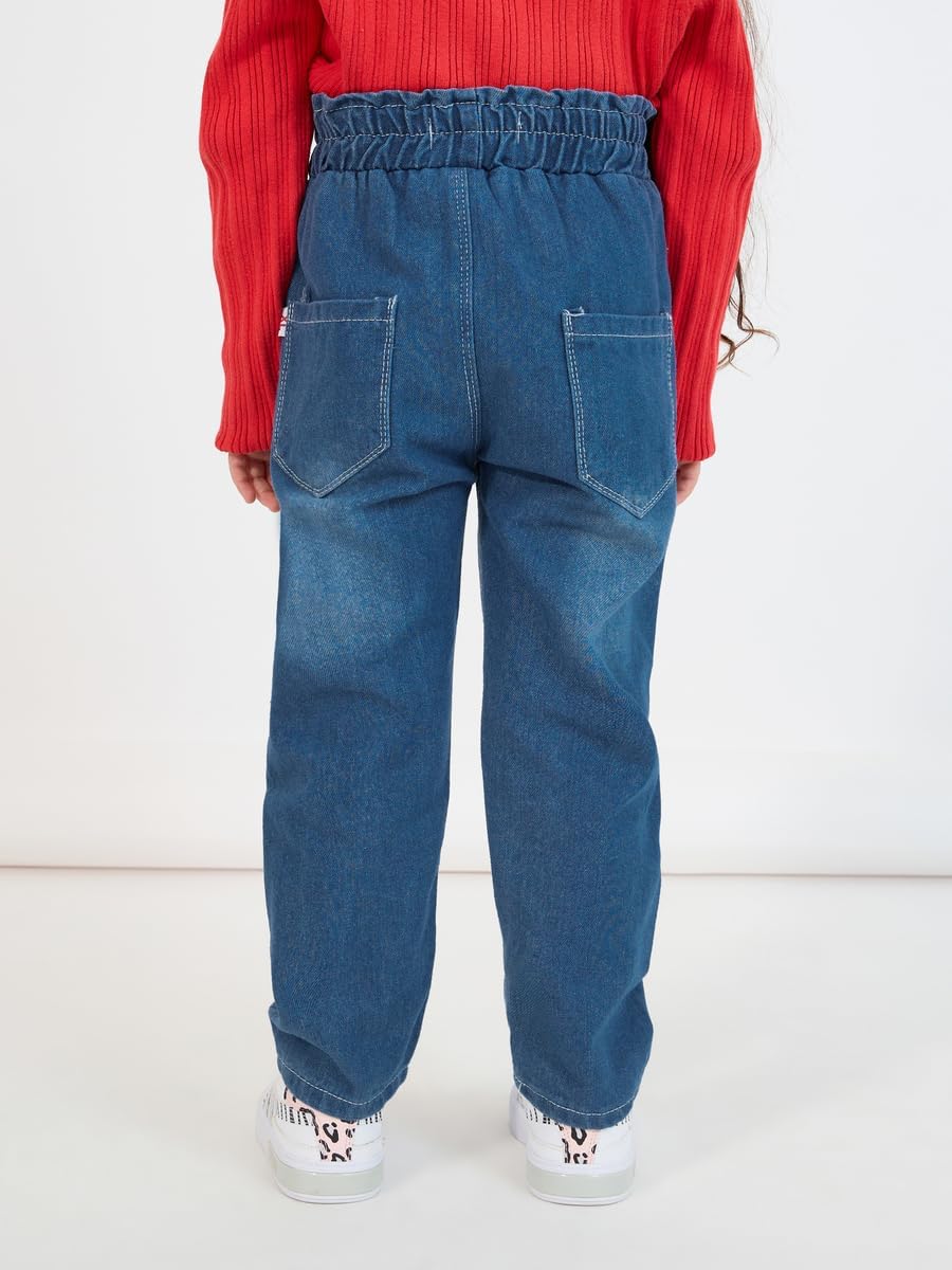 Styli Girls Wash Tapered High Rise Jeans With Pockets 4 Styli Girls Wash Tapered High Rise Jeans With Pockets - الصورة 4