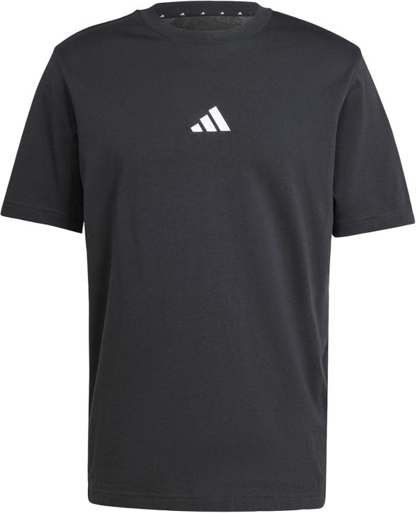 adidas Essentials Small Logo Single Jersey Black Men T-Shirt, S