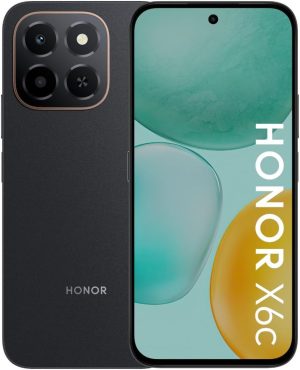 موبايل هونر X6c بذاكرة رام 6 جيجابايت وذاكرة داخلية 256 جيجابايت بشريحتين اتصال - اسود ميدنايت