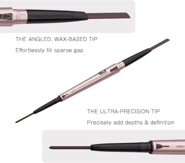 ⁦2 Pack Eyebrow Pencil, Waterproof Eyebrow Makeup with Dual Ends, Professional Brow Enhancing Kit with Eyebrow Brush (Dark Brown #1)⁩ - الصورة ⁦2⁩