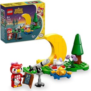 LEGO Animal Crossing Stargazing with Celeste, Creative Astronomy Toy Set for 6 Plus Year Old Girls & Boys, with Character Minifigure and Telescope, Birthday Gift Idea, Great for fun Role Play 77053