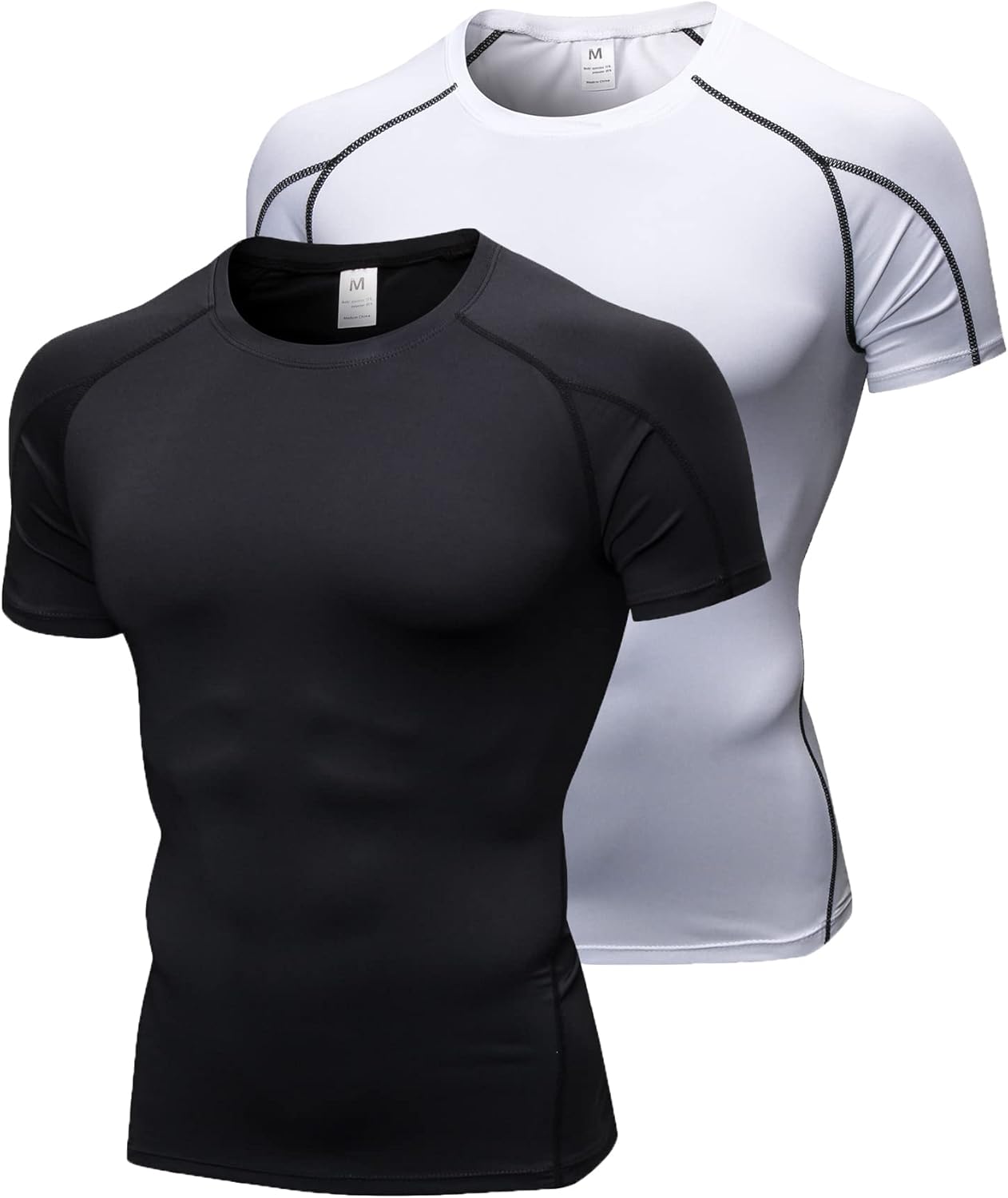 Men's Compression Shirts Short Sleeve Workout Sports T-Shirts Dry Fit Running Tops Gym Base Layer Undershirts 1 Men's Compression Shirts Short Sleeve Workout Sports T-Shirts Dry Fit Running Tops Gym Base Layer Undershirts