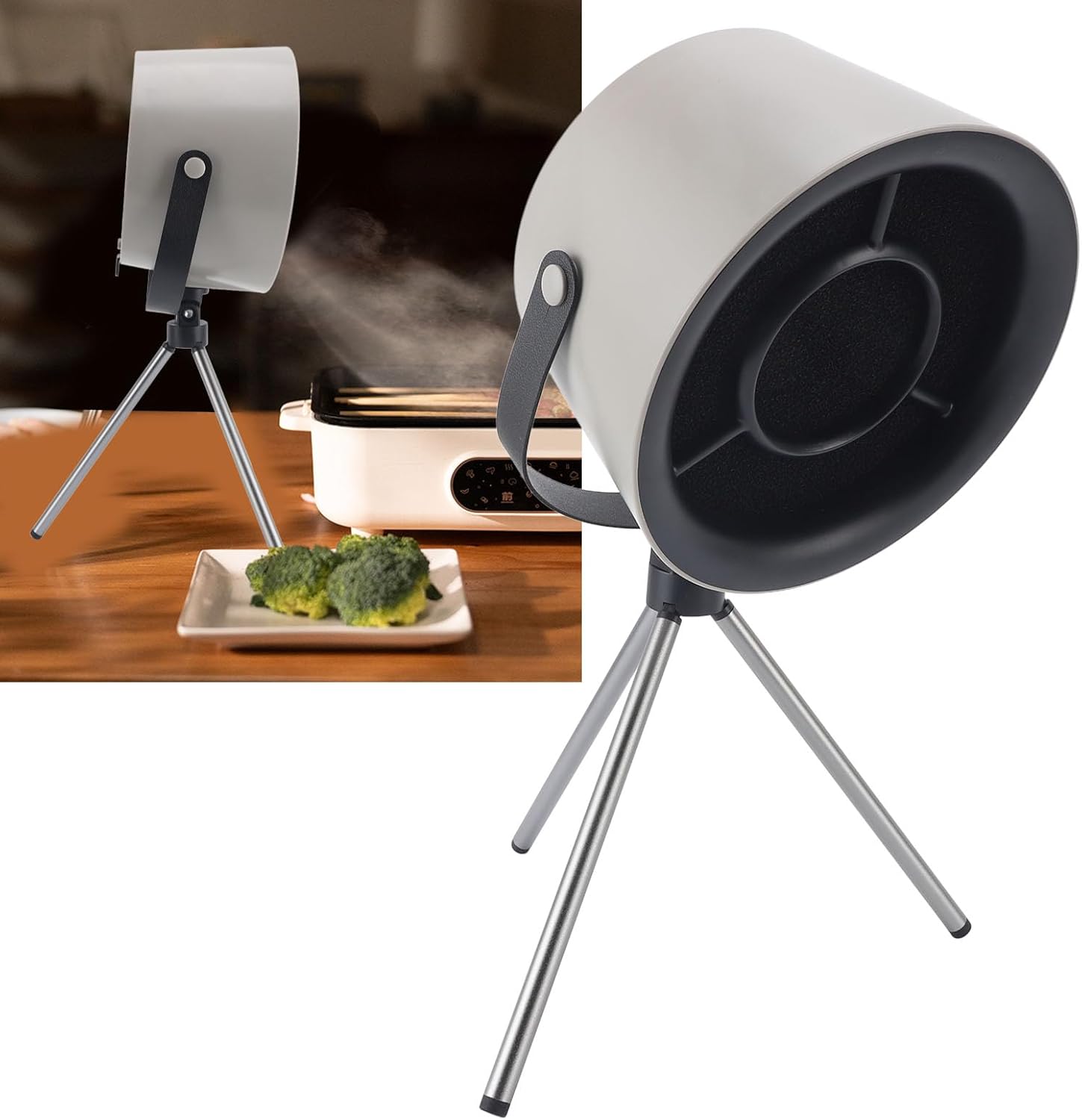 جياوو شفاطات سطح المكتب، شفاط محمول مع 3 سرعات للرياح، مروحة عادم مطبخ قابلة للفصل، شفاط محمول للطبخ والشواء الداخلي والوعاء الساخن ومطبخ ار في 5 جياوو شفاطات سطح المكتب، شفاط محمول مع 3 سرعات للرياح، مروحة عادم مطبخ قابلة للفصل، شفاط محمول للطبخ والشواء الداخلي والوعاء الساخن ومطبخ ار في - الصورة 5