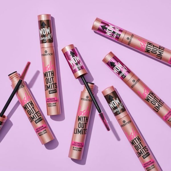 ⁦essence lash Withut Limits Brown Extreme Lengthening & Volume Mascara, No. 02, Brown, Long-Lasting, Volumising, Vegan, No Microplastic Particles, Nanoparticles Free, No Perfume, Pack of 1 (13 ml)⁩ - الصورة ⁦9⁩