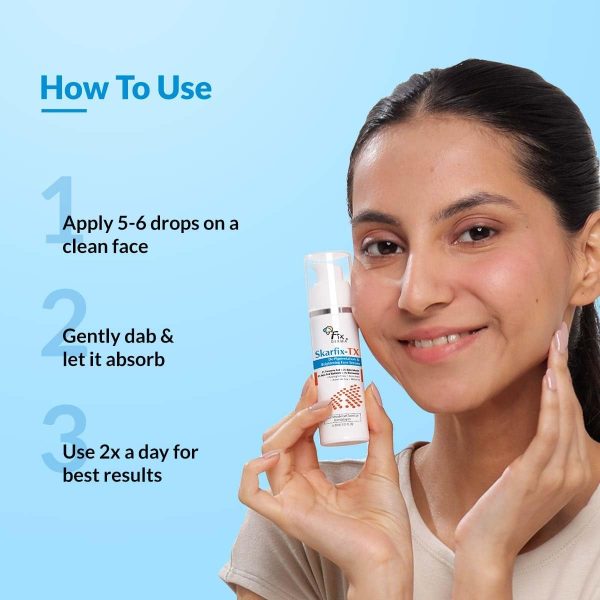 ⁦Fixderma Skarfix-TX Face Serum with 4% Kojic Acid, 4% Niacinamide Serum, 3% Tranexamic Acid & 2% Alpha Arbutin | Treats Hyper Pigmentation & Melasma | Reduce Acne Spots | brightening the Skin - 30Ml⁩ - الصورة ⁦5⁩