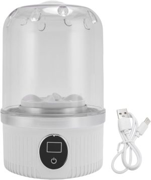 Portable Cordless Washing Machine - Rechargeable Mini Laundry Washer with 1000RPM Spin for Underwear and Socks - Compact and Lightweight, White