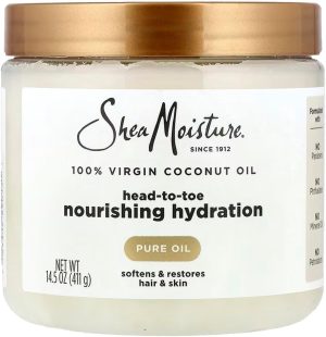 SHEA MOISTURE for Dry Skin Nourishing Hydration 100% Extra Virgin Coconut Oil Soften and Restore Skin and Hair 14.5 oz
