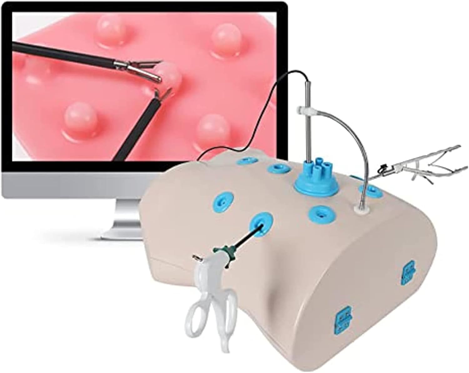 IPSU Laparoscopic Box Trainer, Laparoscopic Simulator Surgical Thoracoscopic Trainer Box with 4 Surgical Instruments and 9 Training Modules, for Surgical Trainer Student Training 2 IPSU Laparoscopic Box Trainer, Laparoscopic Simulator Surgical Thoracoscopic Trainer Box with 4 Surgical Instruments and 9 Training Modules, for Surgical Trainer Student Training - الصورة 2