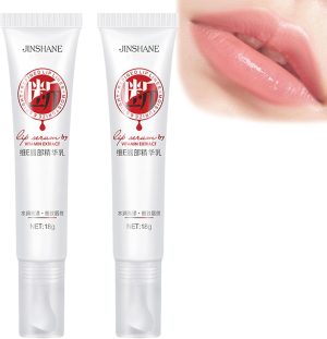 Jinshane Lip Serum, Lip Brightening for Dark Lips, Remover Dark Lips Lip Balm Moisturizer Nourishing Essence, Lip Fresh Serum for Dark and Dry Lips, Lip Lightening for Dark Lips (2pcs)