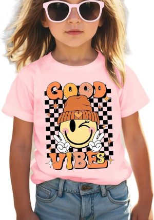 STYLI Girls Girls Pink Emoji T-Shirt
