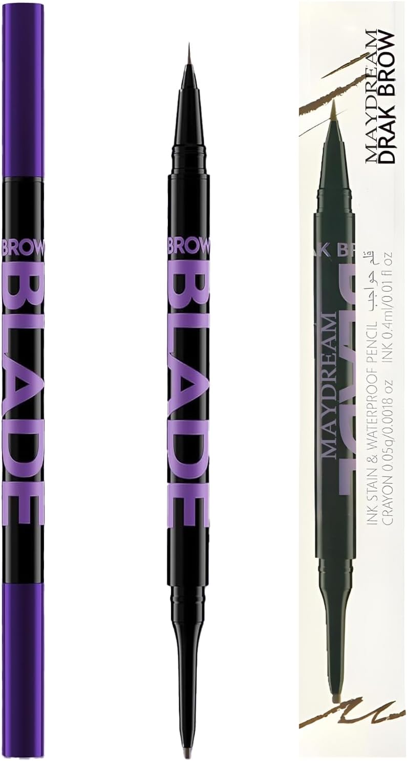 MAYDREAM Double-Ended Eyebrow BLADE Waterproof, 24HRS Long Lasting, 002 Dark Brown 1 MAYDREAM Double-Ended Eyebrow BLADE Waterproof, 24HRS Long Lasting, 002 Dark Brown