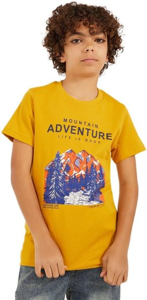 Styli Boys Graphic Print Round Neck T-Shirt