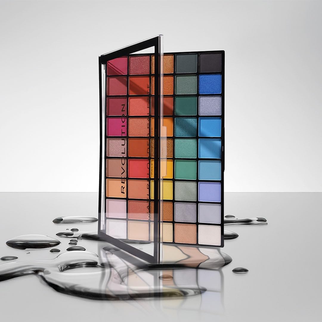 Makeup Revolution Maxi Reloaded, Eyeshadow Palette, 45 Shades, Highly Pigmented, Colorful Matte & Shimmer Shades, Big Shot, 60.8g 6 Makeup Revolution Maxi Reloaded, Eyeshadow Palette, 45 Shades, Highly Pigmented, Colorful Matte & Shimmer Shades, Big Shot, 60.8g - الصورة 6