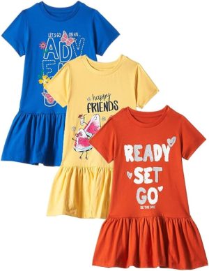 T2F girls Girls Casual dress-DRZ3P01 Casual Dress (pack of 3)