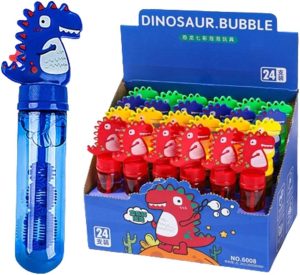 ألعاب حفلات فقاعات للأطفال من الميكاكوز، عيد ميلاد الأطفال، ألعاب صغيرة على شكل عصا فقاعات للأطفال، 24 قطعة (ديناصور)