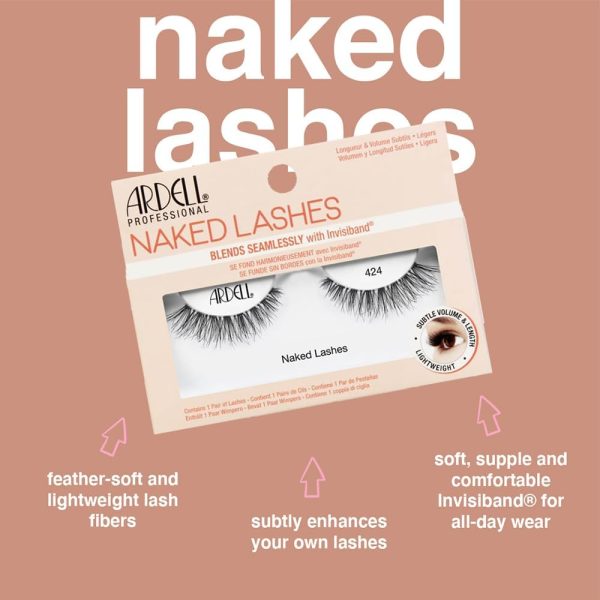 ⁦Ardell Strip Lashes Naked Lashes #424, 4 Pairs x 2-Pack⁩ - الصورة ⁦8⁩