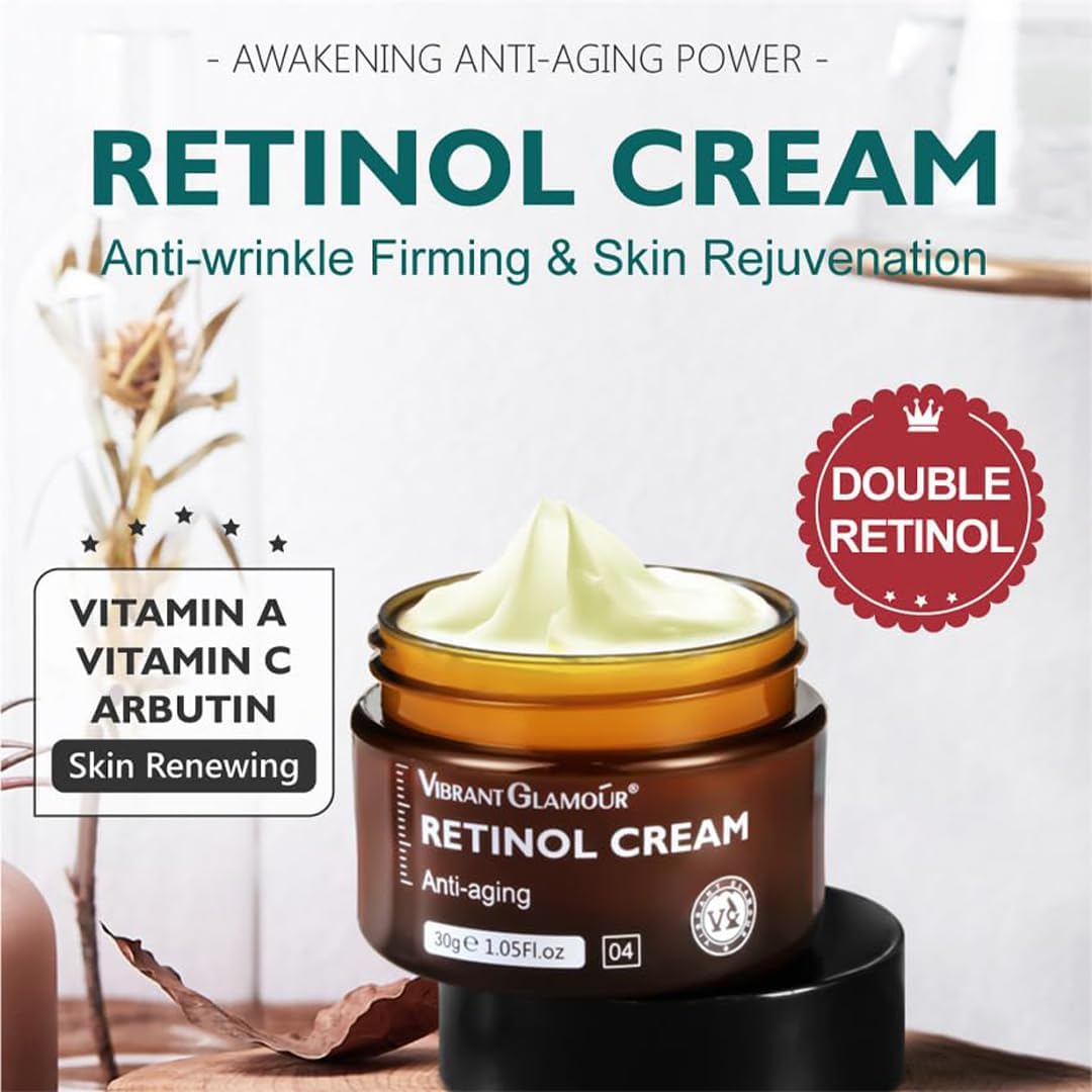 VIBRANT GLAMOÚR Anti-Aging Retinol Face Cream - Rejuvenate with Natural Ingredients - Cruelty-Free Skincare - 30g 5 VIBRANT GLAMOÚR Anti-Aging Retinol Face Cream - Rejuvenate with Natural Ingredients - Cruelty-Free Skincare - 30g - الصورة 5