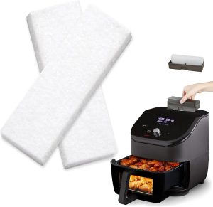 12 Pcs Air Fryer Replacement Filters Compatible with Instant Vortex Plus 6 Quart Air Fryer Filters Air Fryer Accessories Effective at Removing Odors Filters for Air Fryer(White)