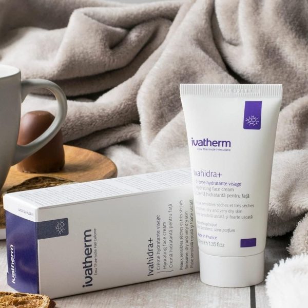 ⁦Ivatherm Ivahidra+ Hydrating face cream 40ml, A strong moisturizing cream for sensitive, dry and very dry skin⁩ - الصورة ⁦4⁩