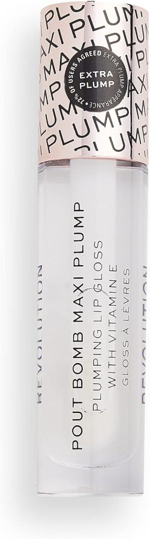 ملمع شفاه بوت بومب ماكسي بلامب من ميك اب ريفوليوشن لزيادة حجم الشفاه يحتوي على فيتامين E لامع