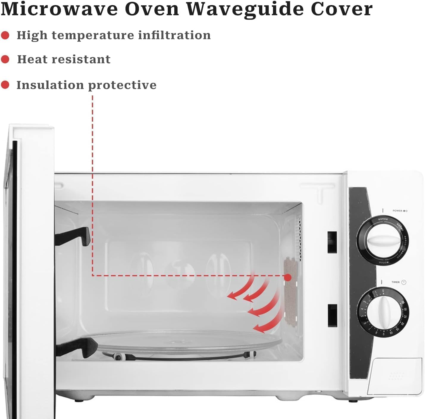 Bukela Microwave Waveguide Cover 5Pcs Microwave Oven Mica Plate Sheet Replacement Mica sheet material Heat-resistant Insulation Leak-proof Stable Practical Tool Suitable for Cookers Bread Machines Etc 3 Bukela Microwave Waveguide Cover 5Pcs Microwave Oven Mica Plate Sheet Replacement Mica sheet material Heat-resistant Insulation Leak-proof Stable Practical Tool Suitable for Cookers Bread Machines Etc - الصورة 3