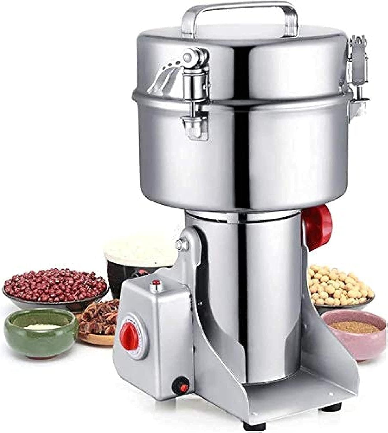 JUSTBUY Commercial Home Large Capacity Crusher Grains Dry Grinding Machine,Stainless Steel 2000g High Power Spice Mill,Grinding Broken Powder Machine For Household/Resturant/Hotel/Chinese Medicine 1 JUSTBUY Commercial Home Large Capacity Crusher Grains Dry Grinding Machine,Stainless Steel 2000g High Power Spice Mill,Grinding Broken Powder Machine For Household/Resturant/Hotel/Chinese Medicine