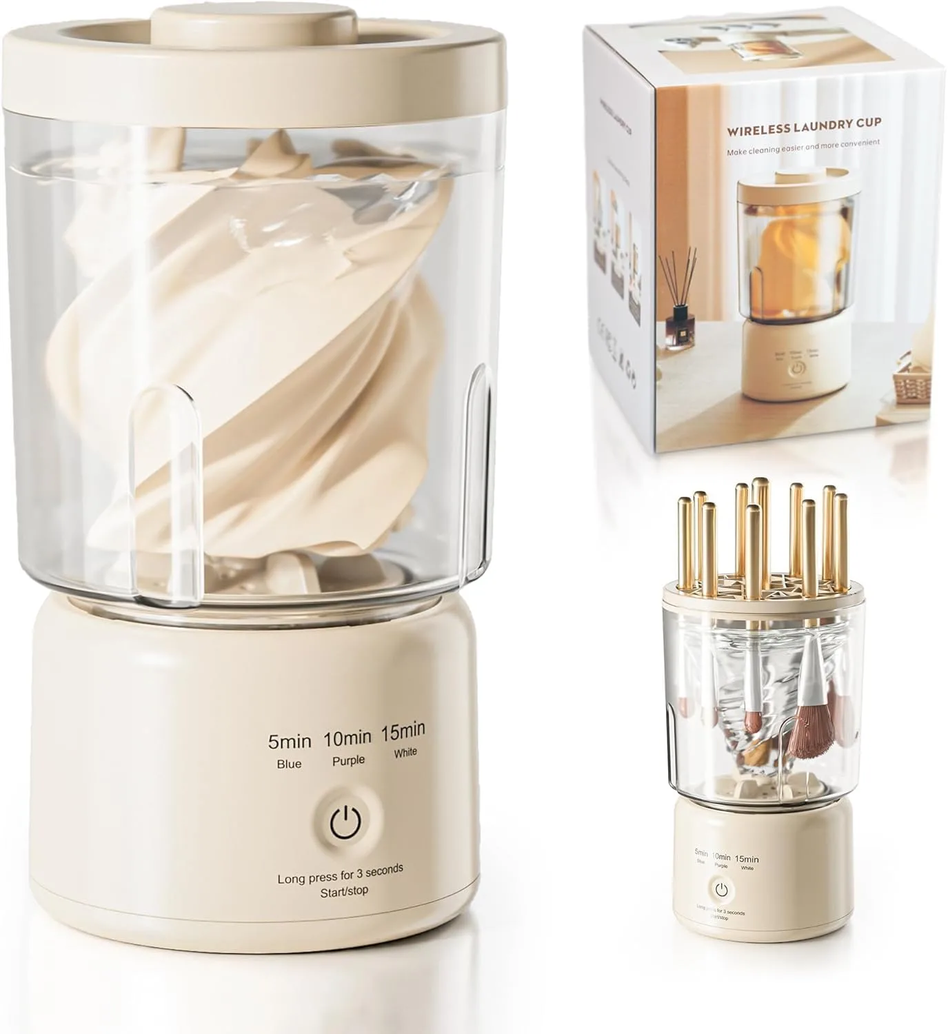 Mini Washing Machine,Portable Underwear Washer,Small Clothes Cleaner for Makeup Brushes and Delicates,Low Noise Compact Design for Travel Hotel Dorm Home Use