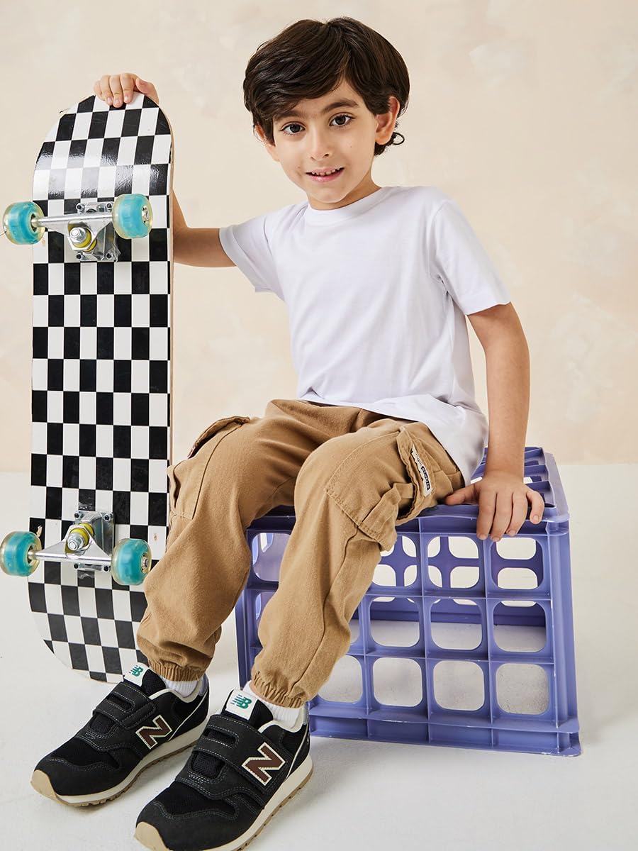 Styli Boys Solid Cotton T-Shirt 2 Styli Boys Solid Cotton T-Shirt - الصورة 2