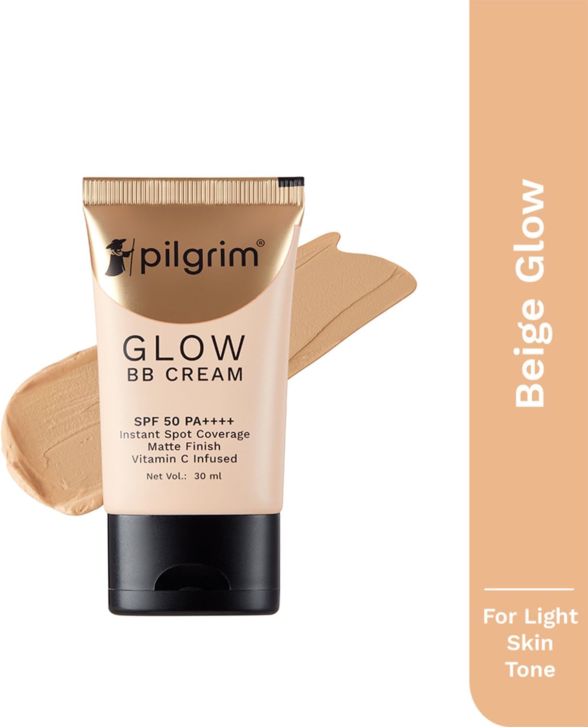 Pilgrim Beige Glow 3-IN-1 Natural BB Cream SPF 50 PA++++ With Niacinamide, Hyaluronic Acid & Vit C - 30g 2 Pilgrim Beige Glow 3-IN-1 Natural BB Cream SPF 50 PA++++ With Niacinamide, Hyaluronic Acid & Vit C - 30g - الصورة 2