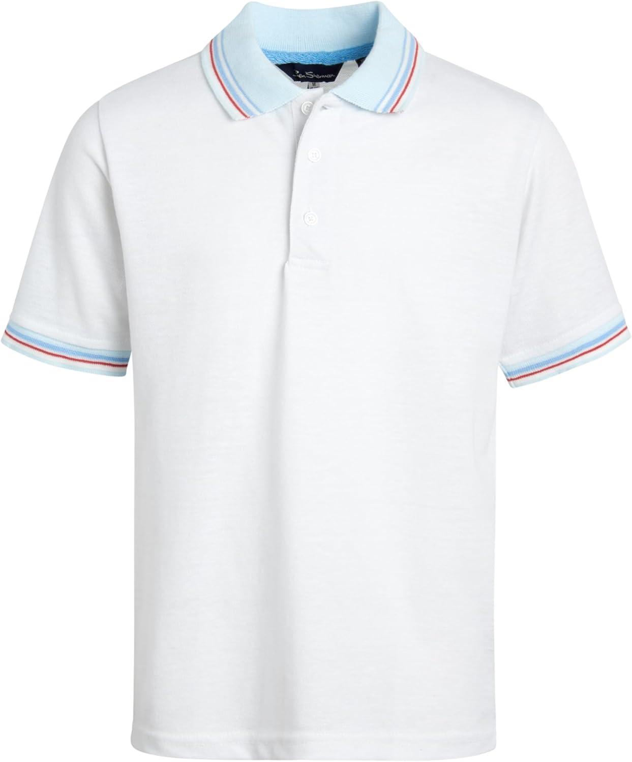 Ben Sherman Boys' Polo Shirt - Classic Fit Short Sleeve Pique Polo - Comfort Stretch Golf Shirt for Boys (8-18), Size 8, White 1 Ben Sherman Boys' Polo Shirt - Classic Fit Short Sleeve Pique Polo - Comfort Stretch Golf Shirt for Boys (8-18), Size 8, White