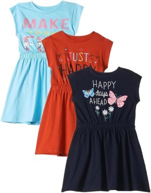 فستان كاجوال للبنات من تي 2 اف (عبوة من 3 قطع) DRZ3P03