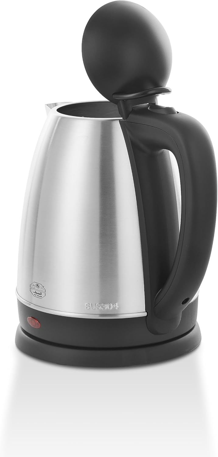 ALSAIF 1.8Liter2200W Electric Cordless Kettle Stainless Steel Body, Stainless Steel 91613/18 2 Years warranty 3 ALSAIF 1.8Liter2200W Electric Cordless Kettle Stainless Steel Body, Stainless Steel 91613/18 2 Years warranty - الصورة 3