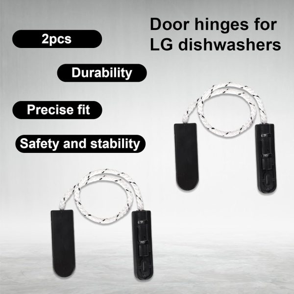 ⁦2pcs Dishwasher Door Hinge Cable for LG Dishwasher, 29.5 cm Replacement Parts Replaces 4933DD3001B 4933DD3001A for LG Dishwasher LDF6920ST LDF7774ST LDF7551ST PS3524406⁩ - الصورة ⁦5⁩