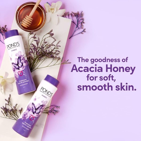 ⁦POND'S Magic Freshness Talc with Acacia Honey|| 100 g⁩ - الصورة ⁦4⁩