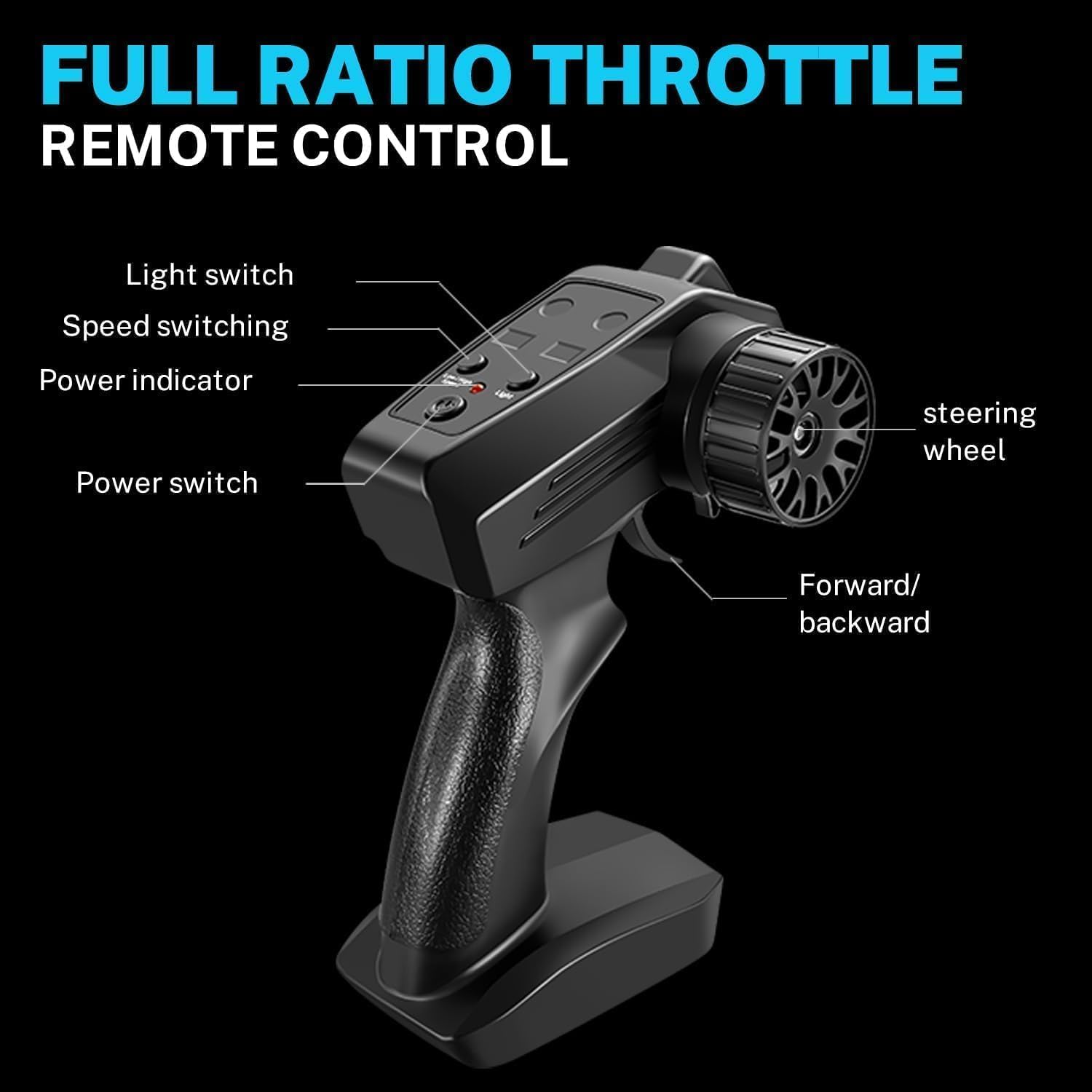 LUCKY Ultimate 1:24 Scale RC Drift Car Rechargeable,4WD with Lights, Tires and Obstacle Tool for Young/kid/Adults,Customizable Drift Course High-Speed Remote-Control Racing Car 2 LUCKY Ultimate 1:24 Scale RC Drift Car Rechargeable,4WD with Lights, Tires and Obstacle Tool for Young/kid/Adults,Customizable Drift Course High-Speed Remote-Control Racing Car - الصورة 2