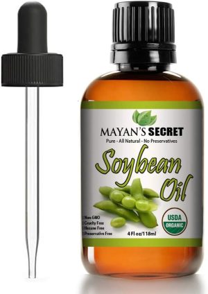 Mayan's Secret Pure, Cold Pressed USDA Certified Organic Soybean Oil for Skin, Hair, and Body - 4 fl oz