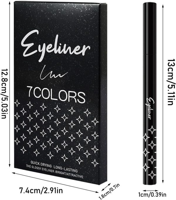 ⁦Azonee Eye Liner Pen Set, Eye Shadow Pencil Pearl Eye Liner Kit, Sparkle Shimmer Colored Eyeliner Pen, High-Color Long-Lasting Waterproof Eyeshadow Set⁩ - الصورة ⁦6⁩