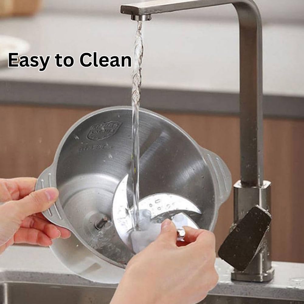 AlsayedP 2L Electric Meat Grinder Stainless Steel Electric Meat Chopper Powerful 300W Food Processor Designed For Meat, Vegetables, Fruits, and Nut (2L), AP-011 9 AlsayedP 2L Electric Meat Grinder Stainless Steel Electric Meat Chopper Powerful 300W Food Processor Designed For Meat, Vegetables, Fruits, and Nut (2L), AP-011 - الصورة 9