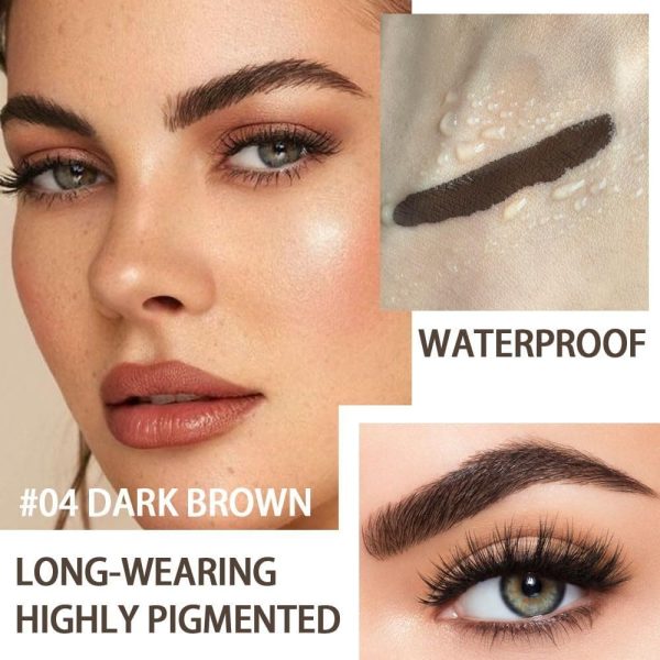 ⁦2 Pcs Tinted Thickening Brow Mascara, Brow Fast Sculpt,Waterproof, Transfer Proof, Brush to Fill in Eyebrows and Cover Gray Hairs, Light Medium Brown, 02 Taupe⁩ - الصورة ⁦2⁩
