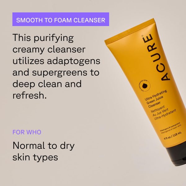 ⁦Acure Et1206 Ultra Hydrating Green Juice Cleanser 118 Ml⁩ - الصورة ⁦3⁩