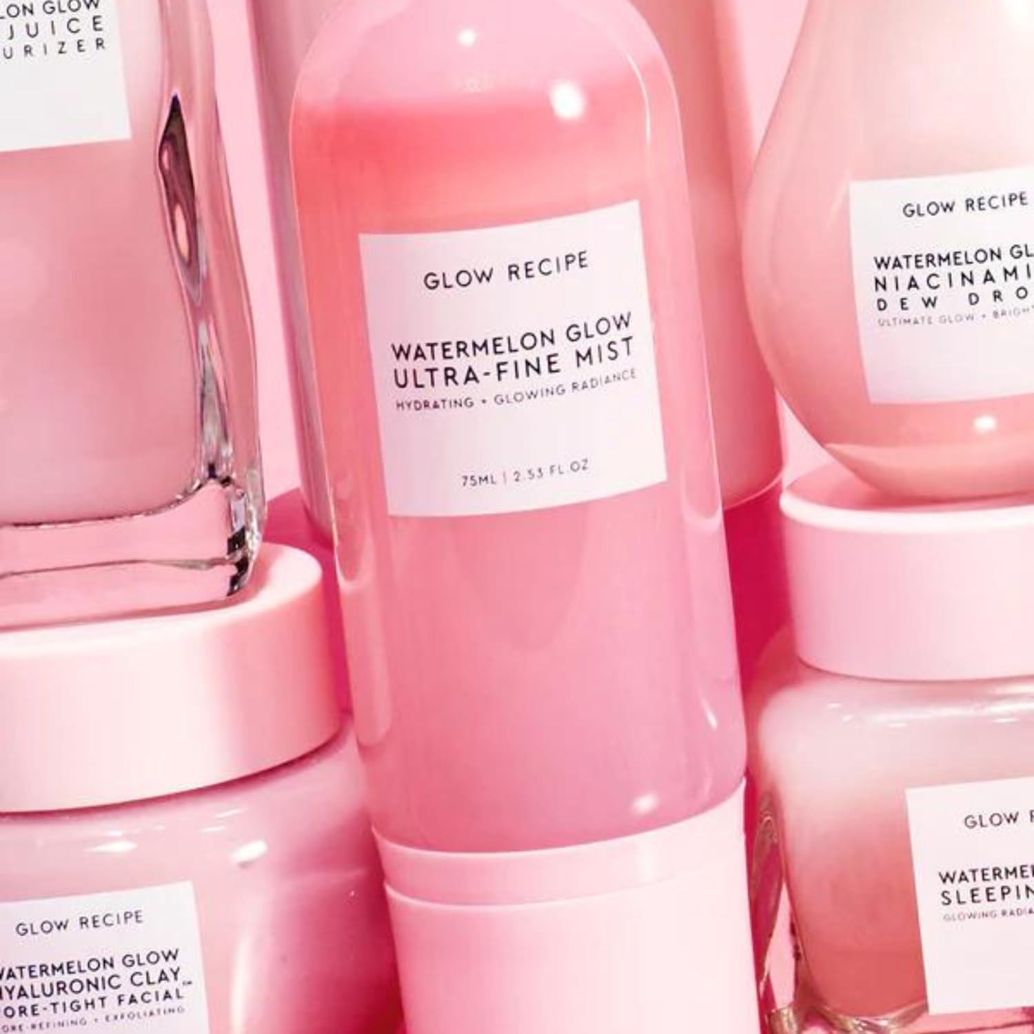 Glow Recipe Watermelon Glow Facial Spray + Hydrating Mist - Ultra-Fine Face Mist with Hyaluronic Acid + Hibiscus AHA to Refresh Dry Skin & Enhance Dewy Makeup - Suitable for All Skin Types (75ml) 7 Glow Recipe Watermelon Glow Facial Spray + Hydrating Mist - Ultra-Fine Face Mist with Hyaluronic Acid + Hibiscus AHA to Refresh Dry Skin & Enhance Dewy Makeup - Suitable for All Skin Types (75ml) - الصورة 7