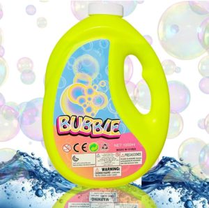 SHANARS 1L Bubble Solution Refill, Bubbles Refill, 1 liter Bubbles Liquid, Bubble Gun Soap, Compatible With All Bubble Maker Toys, Long Lasting Formula, Bubble Soap Safe Formula, 1000 mL (Yellow_Can)