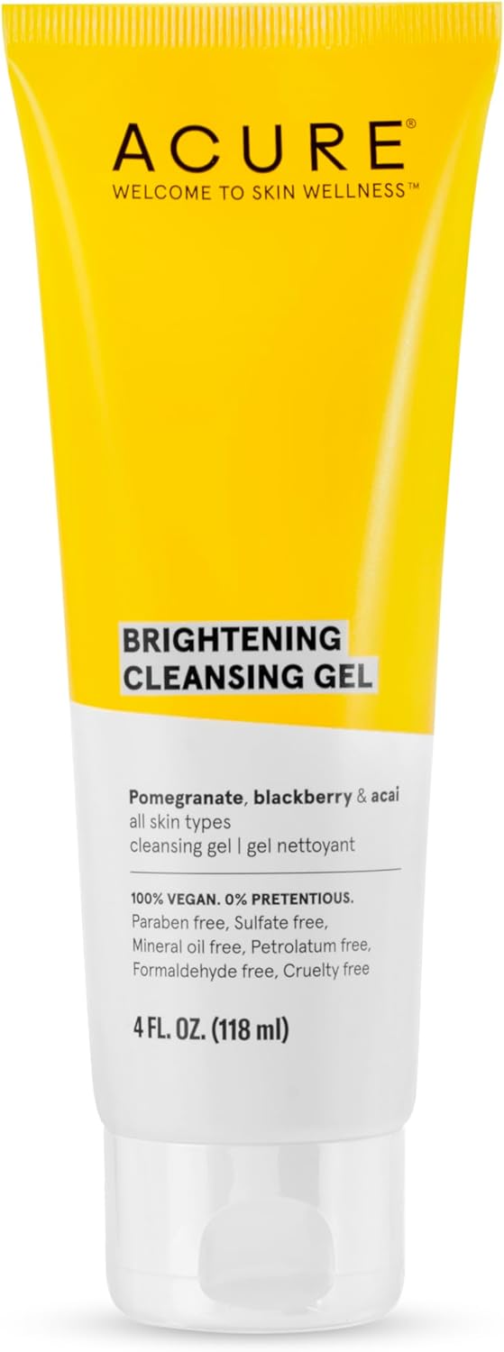 Acure Brightening Starter Kit - Cleansing Gel, Facial Scrub, Day Cream, and Vitamin C & Ferulic Acid Serum - All Skin Types - Softens, Detoxifies and Cleanses For Natural Glowing Skin 2 Acure Brightening Starter Kit - Cleansing Gel, Facial Scrub, Day Cream, and Vitamin C & Ferulic Acid Serum - All Skin Types - Softens, Detoxifies and Cleanses For Natural Glowing Skin - الصورة 2