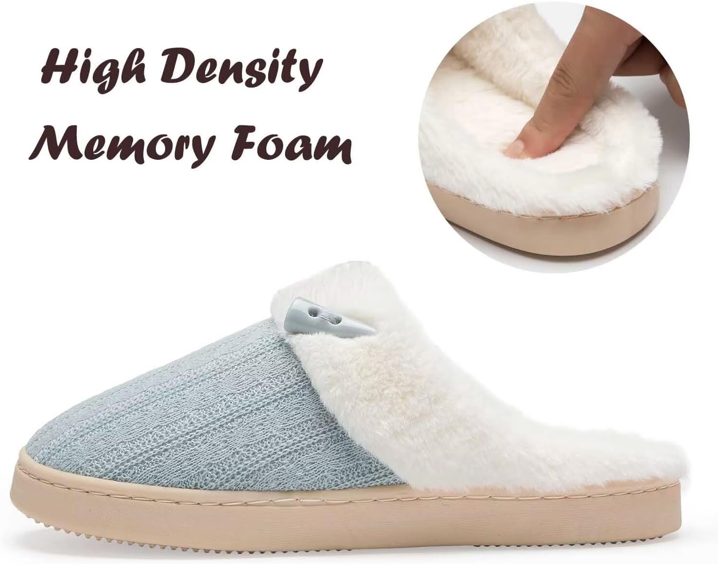 NineCiFun Women's Slip on Fuzzy Slippers Memory Foam House Slippers Outdoor Indoor Warm Plush Bedroom Shoes Scuff with Fur Lining 4 NineCiFun Women's Slip on Fuzzy Slippers Memory Foam House Slippers Outdoor Indoor Warm Plush Bedroom Shoes Scuff with Fur Lining - الصورة 4